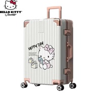 [MCESEO] New Sanrio Hello Kitty Luggage 20 22 24 26 28 Inch Cartoon High Capacity Women Travel Trolley Case Durable Spinner Quiet Luggage