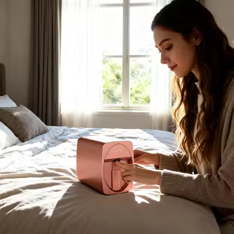 O2Nails All-in-One 3D Nail Printer,Mobile-Controlled with 2400DPI HD,Your Portable Home Salon for Pr