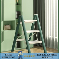 (JIJI.Mall) Household Folding Telescopic Aluminum Alloy Thickened Herringbone Ladder Indoor Multifun