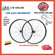 700C/20"/24" FIXIE RIM Bicycle Fixie Alloy Rim Set Wheelset Double Wal With Disc Hub Percuma Sprocke