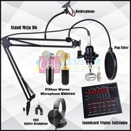 Paket Lengkap Full Set Microphone Condenser BM8000 dan Soundcard