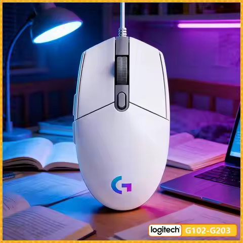 Logitech G203 Prodigy RGB Gaming Mouse Wired 200-8000 DPI 6 Buttons Mechanical Tensioning 1000Hz Pol