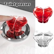 Heart Shape Toilet Presser Button - Multi-Purpose, Multi-Style - Cupboard Drawer Cabinet Door Handle Decoration - Light Luxury Closestool Lid Pulls - Bathroom Decor Accessories