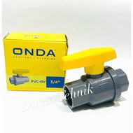 ONDA Stop Valve Pipe 3/ 4Pcs Ball Valve Tap Water Pipe Tap Tower Without Thread Torren Tank Tap PVC 