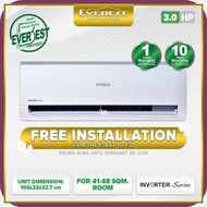 EVEREST;N>3.0HP:u=Inverter.Hu#Split]Er#Type]GT#Aircon/]QW#with]lB#1st]My#10ft. Installation/ Health