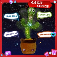 1PC rechargeable talking cactus toy that can sing/dance/light/record electric doll plush toy indoor early childhood education toy birthday/Christmas/Thanksgiving/New Year/holiday gift suitable for all ages