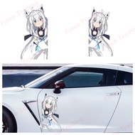 ✈Fashionable Fubuki Hololive Car Stickers Anime Creative Decals Scratch-Proof Vehicle Surfboard h▷