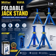MOLLAR 3 Ton Folding Support Jack 653203 Foldable Jack Stand 3 Ton