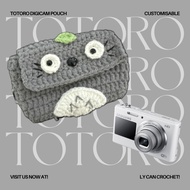 (Pre-order) Handmade Totoro-Inspired Crochet Digicam Pouch – Customisable // Lycancrochet