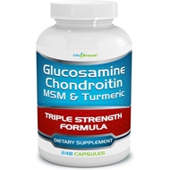 Glucosamine Chondroitin, MSM & Turmeric Dietary Supplement - 248 Capsules