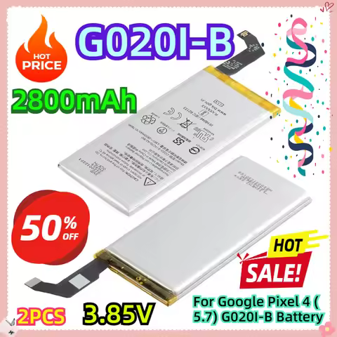For Google Pixel 4 (5.7) G020I-B 3.85V 2800mAh Battery 2pcs