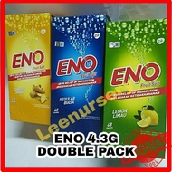 ENO Double Pack (Regular/Ginger/Lemon) - 4.3g / ENO FRUIT SALT FPR RELIEF OF INDIGESTION / MELEGAKAN