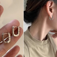 925 Sterling Silver Unique Graffiti Earrings Luxury Women's Light Jewelry Ear Buckle Ear Studs for C