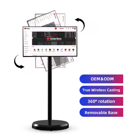 21.5 Inch 4Gb+64Gb Movable Smart Touch Screen TV Rotatable Android 13 Mobile Outdoor Electronics Por