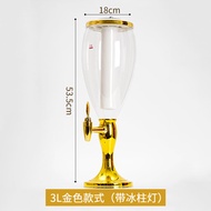 Wine Cannon Double-Headed 3L Draft Beer Wine Cannon Commercial Luminous Beer Machine Wine Tower Bar 
