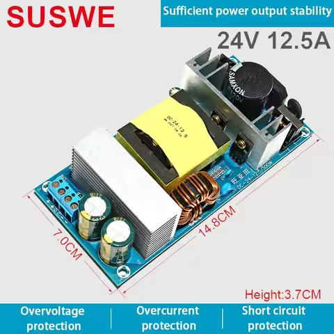 AC 100-240V to DC 24V 6-9A5V12V 24V 36V 48V 1A 2A 3A 4A 8A Power Supply Module Board Switch AC-DC Sw