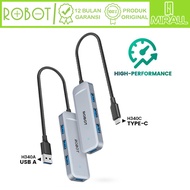 Robot H340C H340A USB HUB 4 Port USB-C USB-A 3.0 to USB 3.0 5Gbps/