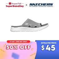 Skechers Online Exclusive Women GOwalk Flex Elation Sandals - 141425-GRY Contoured Goga Mat Footbed 50% Live