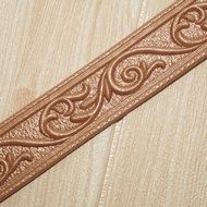1 Roll Of 2.2m 3D Plastic Self-Adhesive Embossed Decor, XPE Material, Floral Carved, Elegant & Simpl