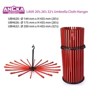 LAVA 20s 26s 32s Umbrella Plastic Cloth Hanger - Clothes Hanger Accessories Laundry Wardrobe Organiz
