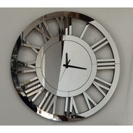 Wall clock 60cm mirror clock Jam dinding