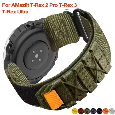 Ourtdoor Nylon Strap for Huami Amazfit T-rex 2 3 Ultra Bracelet for Amazfit T-rex Pro Tyrannosaurus 