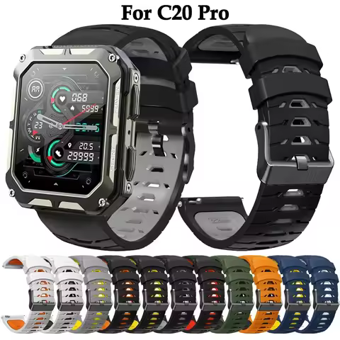 Replacement 22mm Watch Bands For C20 Pro Strap For NEW C20 Pro Breathable Silicone Watchband Bracele