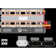 LEMBARAN POLA PAPERCRAFT KRL SKALA 50