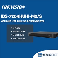 HIKVISION IDS-7204HUHI-M2/S 4CH 8MP LITE 1U H.265 ACUSENSE DVR OFFICIAL