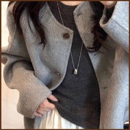 HT5 Snake bone chain Necklace Jewelry Accessory Teardrop shaped pendant Minimalist Casual Streetwear