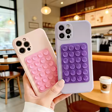 For Xiaomi Redmi Note 14 13 12 12S 11T 11S Pro Plus 3D Fixing Suction Cup holder Phone Case Fixed Pa