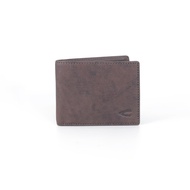 camel active Men Bi Fold Wallet Leather 11 Card Compartments Irregular Shades Finished Dark Brown SBF3614SG3#DBN