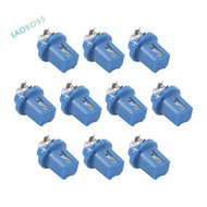 10Pcs LED Bulb Meter Dash B8-5D T5 Lamp with Holder Blue Tuning Auto Car Light