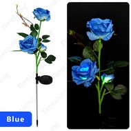 Waterproof Solar Outdoor Garden Lights with 4 Bigger Lily Flowers Waterproof 7 Color Changing Outdoo
