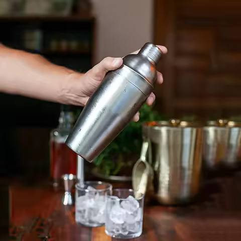 Stainless Steel Cocktail Shaker Bartending Tools Bartender Kit Boston Martini Sharker Drink Mixer 1P