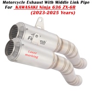 Slip On For KAWASAKI Ninja ZX-6R ZX6R ZX 6R 636 2023 2024 2025 Motorcycle Exhaust Escape Modified Mu