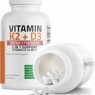 TK Ready Stock Vitamin K2+D3 Capsules 120 Capsules VitaminK2+D3 Factory Direct Sales