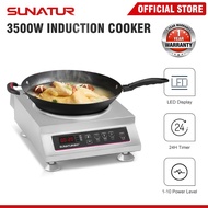 SUNATUR 3500W High Power Induction Cooker Commercial Series Concave Induction Hob Electric Stove wit