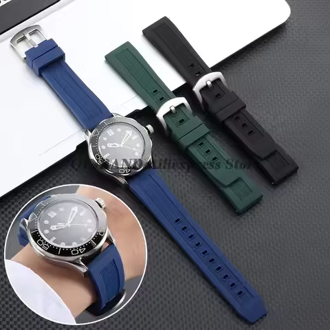 20mm 22mm Soft Watrproof Silicone Watch Band Quick Release Strap for Citizen Promaster Series Univer