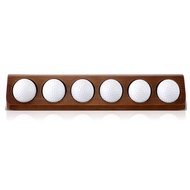 wsustore--Wooden Golf Ball Display Case 6 Standard Size Wall Mount Golf Ball Stand Holder Display