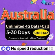 Wefly Australia SIM Card Unlimited 4G Data + Call 3-30 Days 4G High speed Data Australia SIM card New Zealand SIM Card