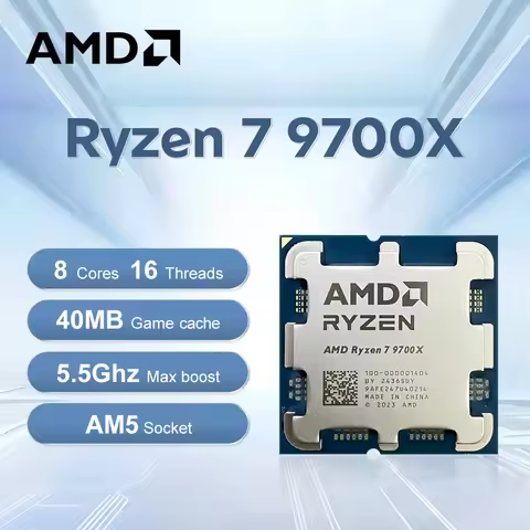 AMD Ryzen 7 9700X 3.8GHz 8-Core 16-Thread 4NM R7 9700X Socket AM5 L3=32M Processor 65W DDR5 New No F