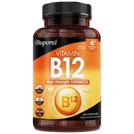 Vitamin B12 (Methylcobalamin) 1000mcg 120 capsules B12 Supplement Energy Metabolism Supplement