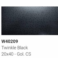 pesanan bpk suharsono Keramik Roman Dinding W40209 Twinkle Black 20x40