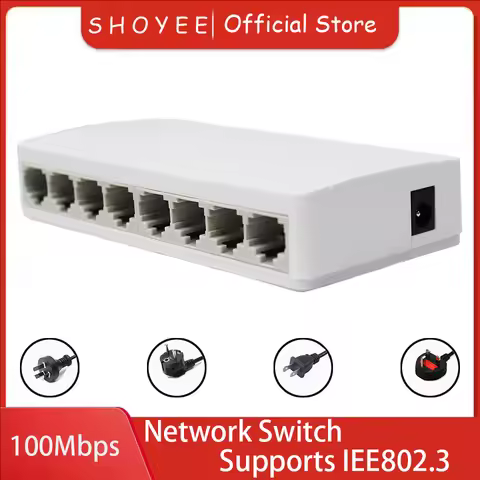 8 Port Gigabit Ethernet Switch10/100/1000Mbps Desktop Network Switch, Plug & Play, Auto MDI/MDIX, RJ