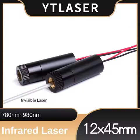 D12X45mm Adjustable Focus 780nm 830nm 850nm 905nm 980nm 1mW 5mW 10mW 30mW 50mW 100mW IR Dot Laser Di