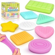Squishy Sensory Toys for Kids: Calm Down Sensory Toys for Autistic Children Toddlers Special Needs, Squeeze Stretch Anxiety Relief Autism Toys, Sensory Shapes Learning Toys Classroom Must Haves