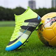 2023 Kasut Bola Budak Football Shoes Outdoor Soccer Cleats Shoes High Top Football Boots Training Sp