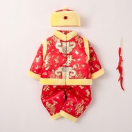 Baby Children 1-2-3 Years Old New Year's Dress Cute Cotton-padded Dress