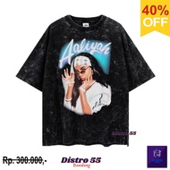 QUEEN OF R&B AALIYAH WASHING VINTAGE T-SHIRT (OVERSIZED WASHING TEE)-3